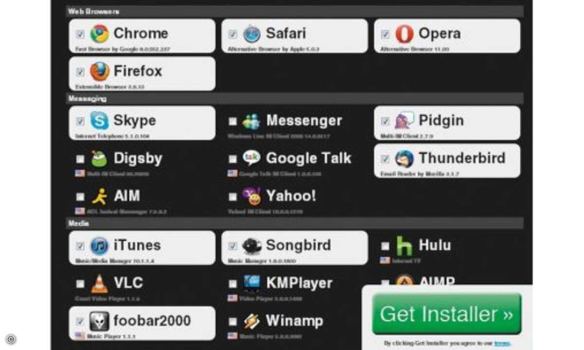Ninite (Autor: Team Ninite, Lizenz: kostenlos): Neuen PC betanken. Das Gratis-Tool Ninite installiert alle wichtigen Windows-Programme automatisch über ein zentrales Setup. Die Freeware eignet sich prima, um einen neuen PC mit den obligatorischen Pro