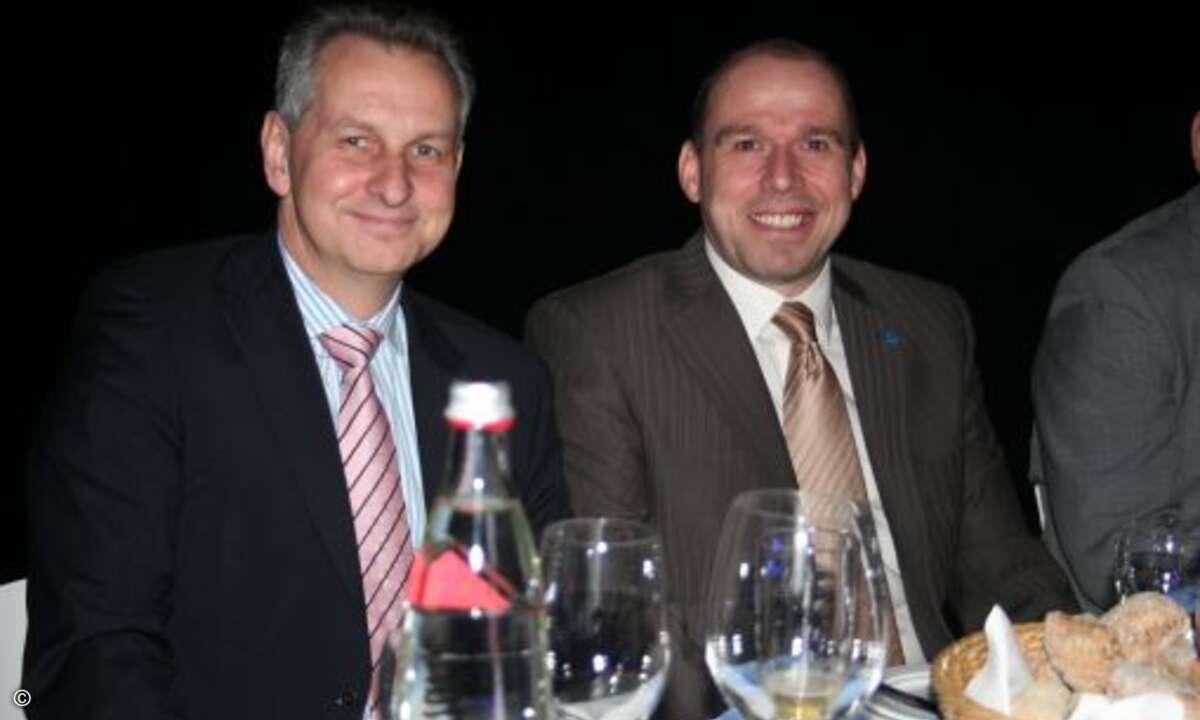 Dietmar Gröbl von Gröbl Büroservice mit Andreas Sue von Konica Minolta
