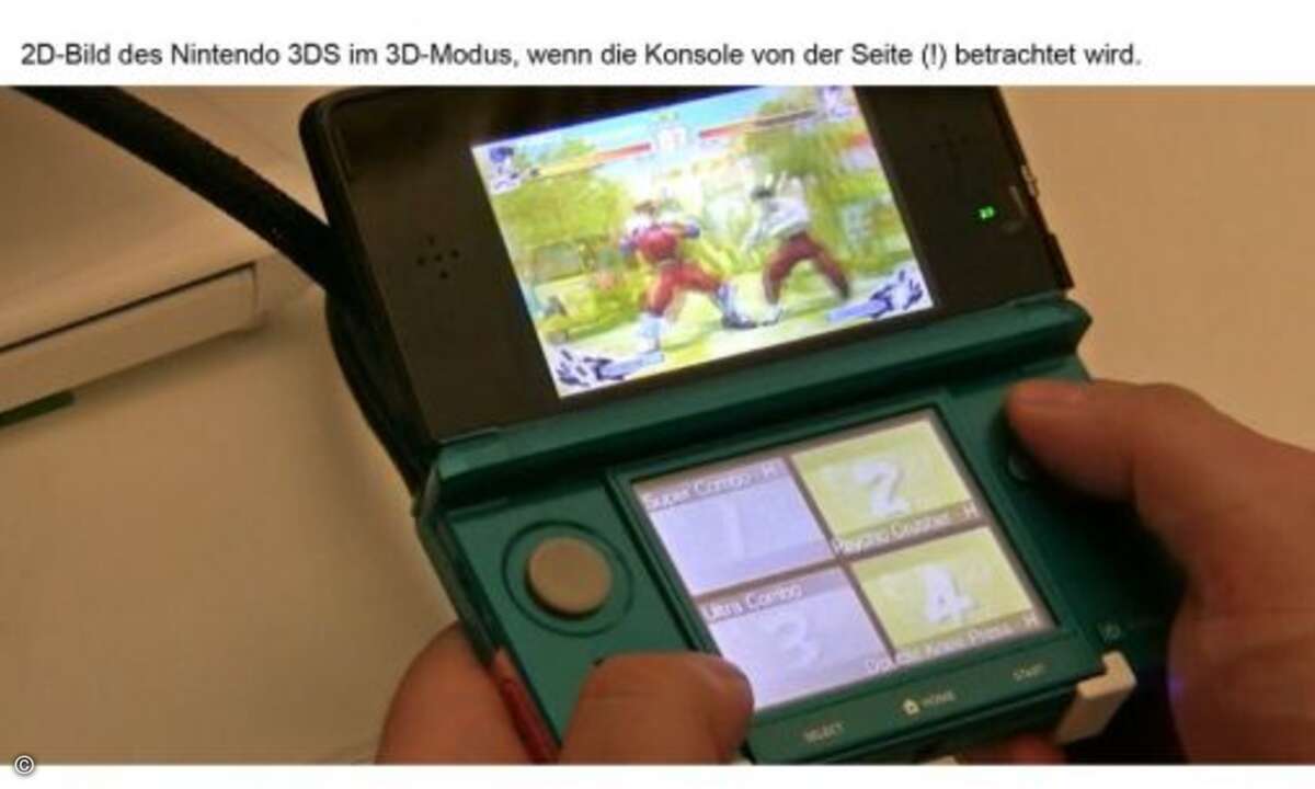 Nintendo 3DS - das 3D-Display: Das Bild zeigt das Spiel