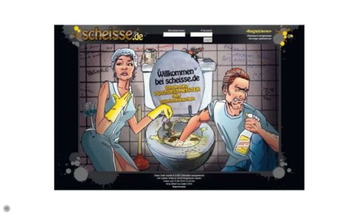 Das Browser-Spiel scheisse.de bietet virtuelle Erleichterung.