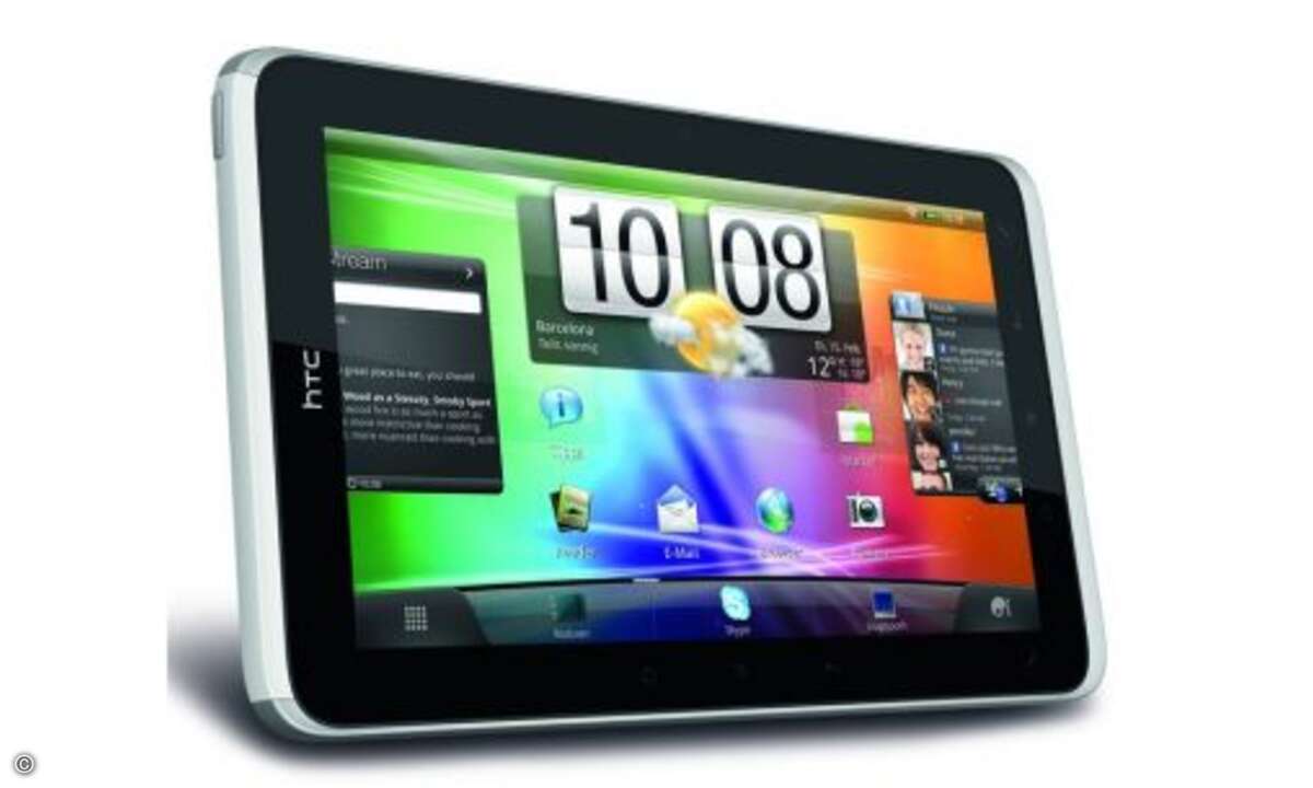 HTC Flyer: Das HTC Flyer hat einen 7 Zoll großen Bildschirm, kommt mit Android 2.4 und einer für Tablets optimierten HTC-Sense-Oberfläche. Der kapazitive Touchscreen reagiert auf Fingerberührung und soll zusätzlich mit einem digitalen Stift bedienbar