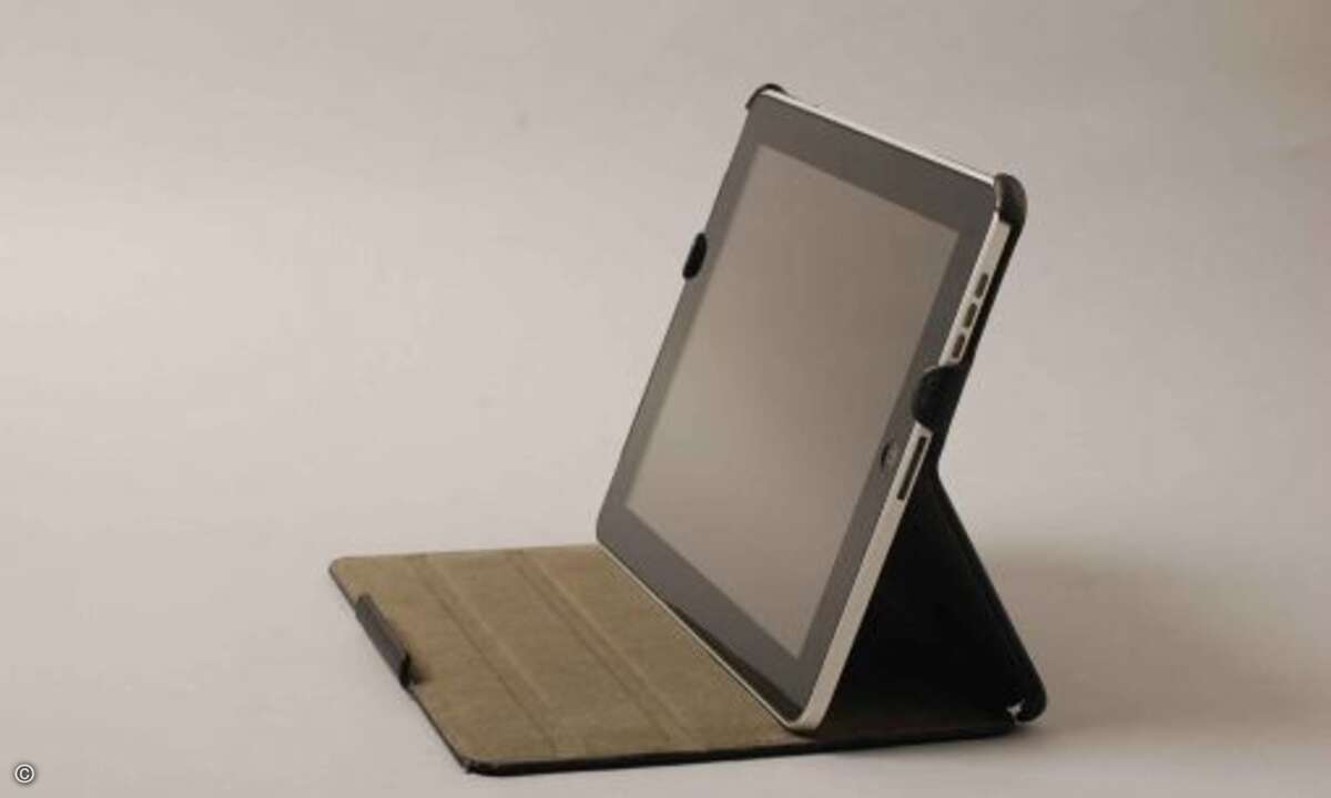 Auch Apple-Zubehör, wie diese iPad-Ledertasche, werden unter LEPA angeboten