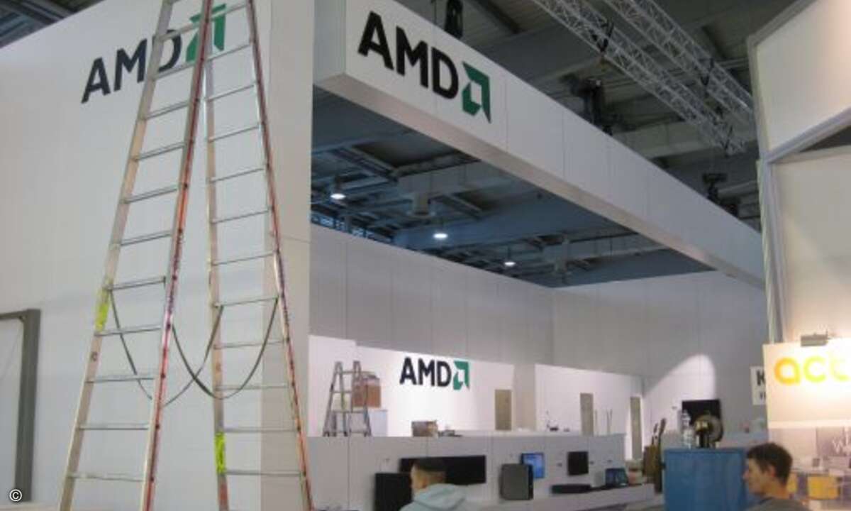 Mächtig: Der Stand von AMD ist das höchste Bauwerk im Planet Reseller
