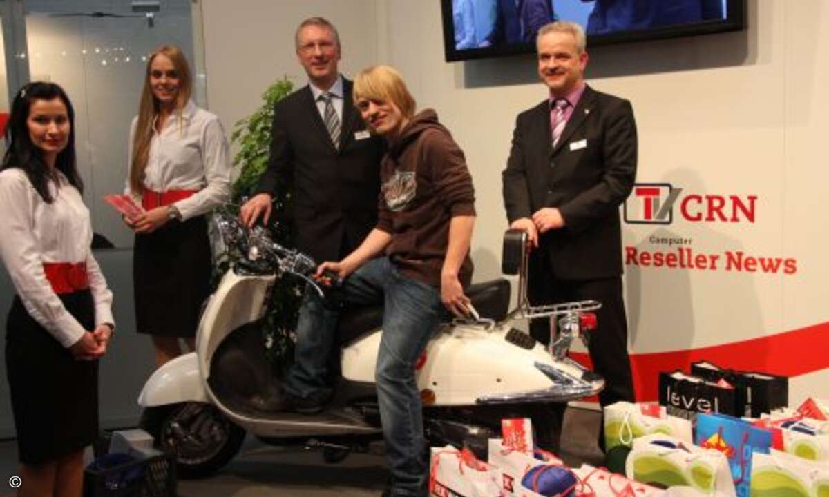 And the winner is ... Markus Meier aus Wesel, bei dem das Glücksrad an der richtigen Stelle stoppt