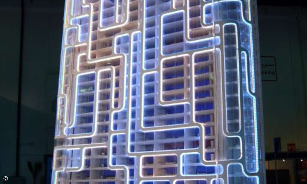 Hochhausentwurf „iPad Tower“ für Dubai,
James Law Cyber Architecture, 2007