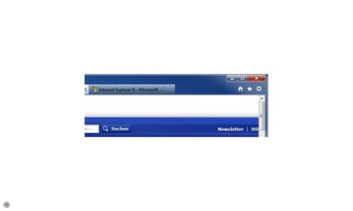 ... die geöffneten Browser-Tabs sowie neue Schaltflächen, über die Sie zur Startseite gelangen, Ihre Lesezeichen verwalten und die Einstellungen des Browsers erreichen können.