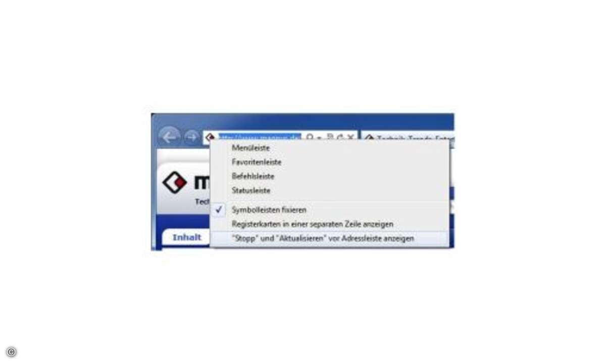 ... können Sie auch die Schaltflächen für