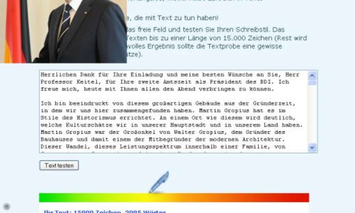 Bundespräsident Christian Wulff hingegen lobte den Bundesverband der Deutschen Industrie in seiner Eröffnungsrede einer Veranstaltung viellleicht etwas zu unkritisch.