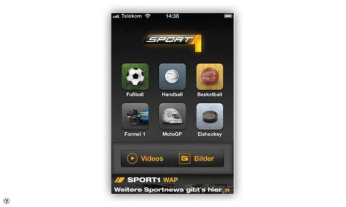 Kostenlose Universal-App für Sportfans: iPhone- und iPad-Nutzer bleiben per Liveticker am Fußball-, Handball-, Basketball-, Eishockey- sowie Formel-1-Geschehen dran.