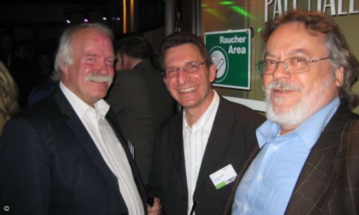 Martin Stratmann (Stratmann IT Service), Torsten Seiferth (Rombus) und Wolfgang Kühn (Freier Jorunalist und Distri-Ecperte)