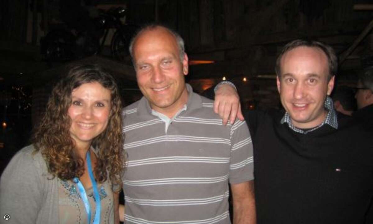 Helena Fink (EMC), Stefan Rosner (Raber + Märcker) und Manfred Janssen (EMC)