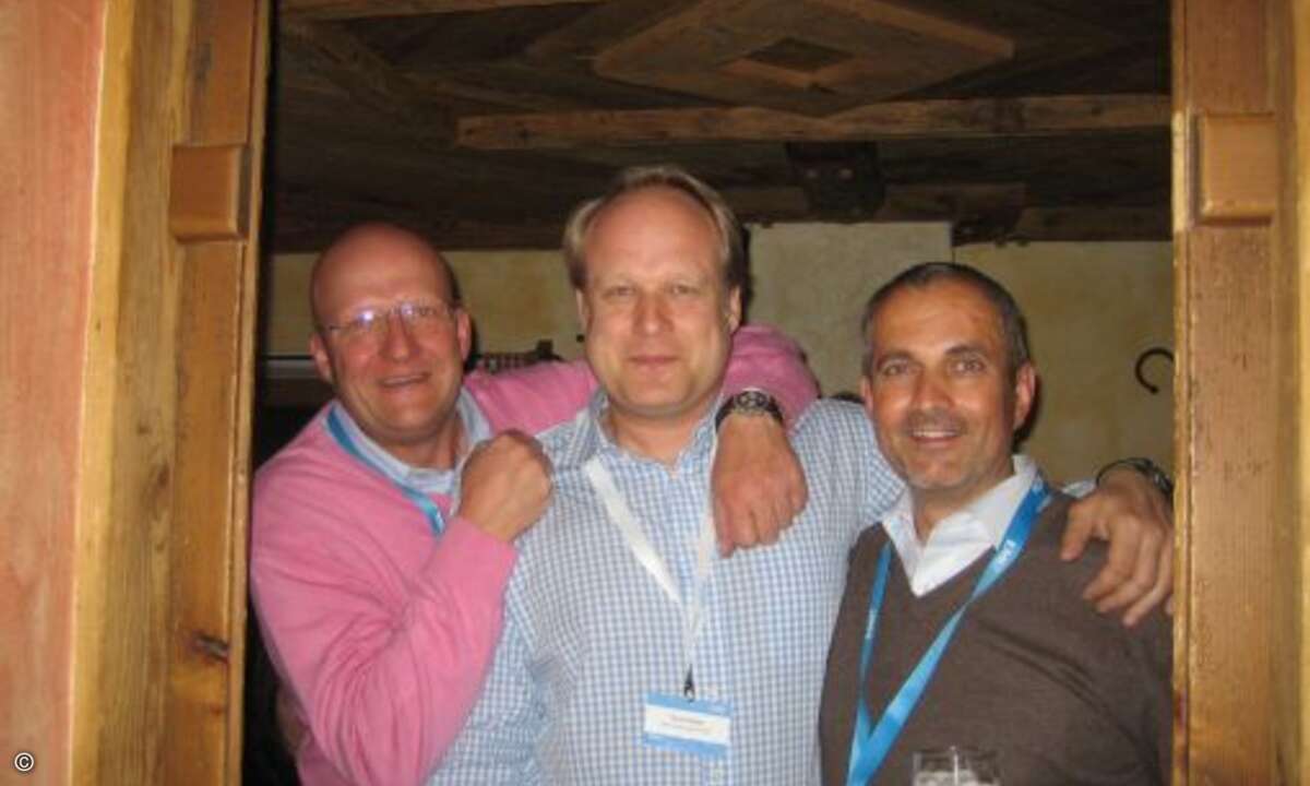 Frank Haines (Fritz & Macziol), Thore Rabe (EMC) und Joachim Schiele (Fritz & Macziol)