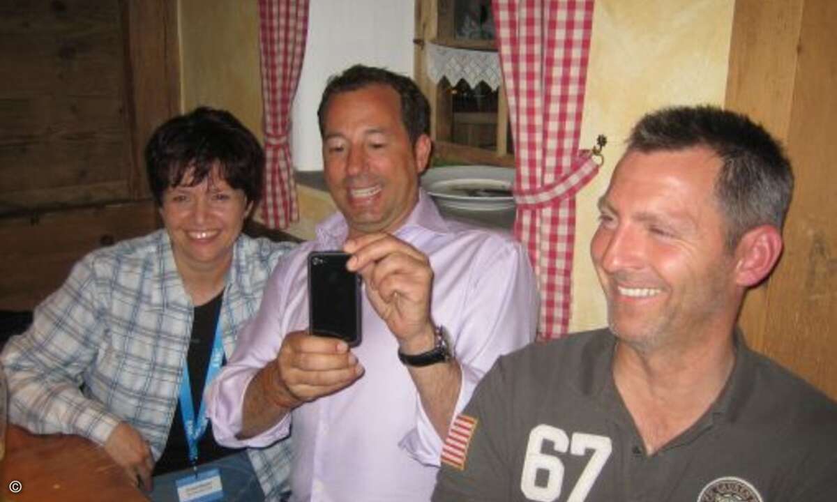 Christel Höppner (EMC) mit Andreas Hainbuch und Stephan Mangold (beide Fritz & Macziol)