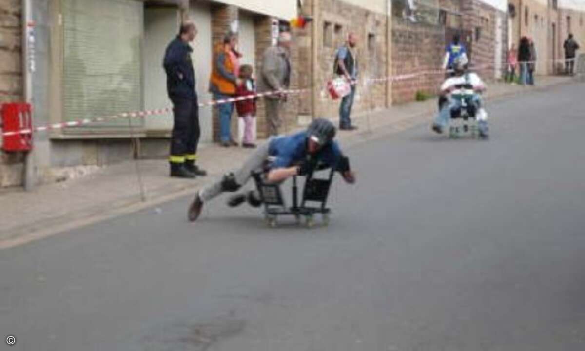 ... man legte sich in die Kurve ...