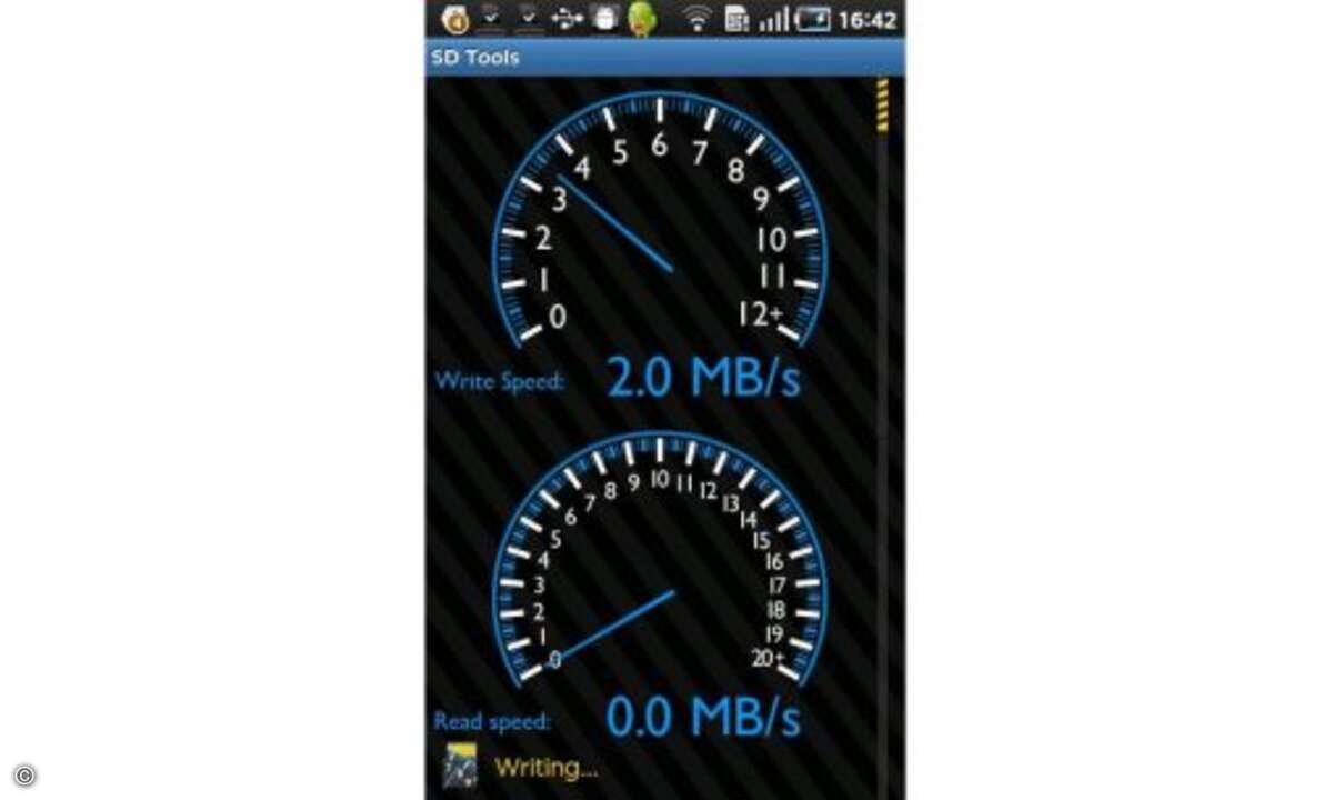 SD Tools
Wer alles über seine Speicherkare wissen möchte, bekommt Antworten von der kostenlosen Anwendung SD Tools für Android-Smartphones.
Zum einen liest die App alle wichtigen Eckdaten der SD-Karte aus, etwa Firmware, Seriennummer und natürl