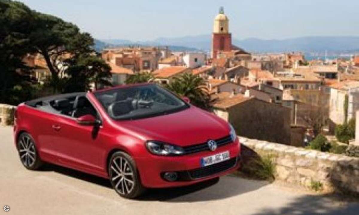 Darauf haben viele gewartet: das schicke VW Golf Carbriolet mit Top-Ausstattung. (Herstellerfoto).