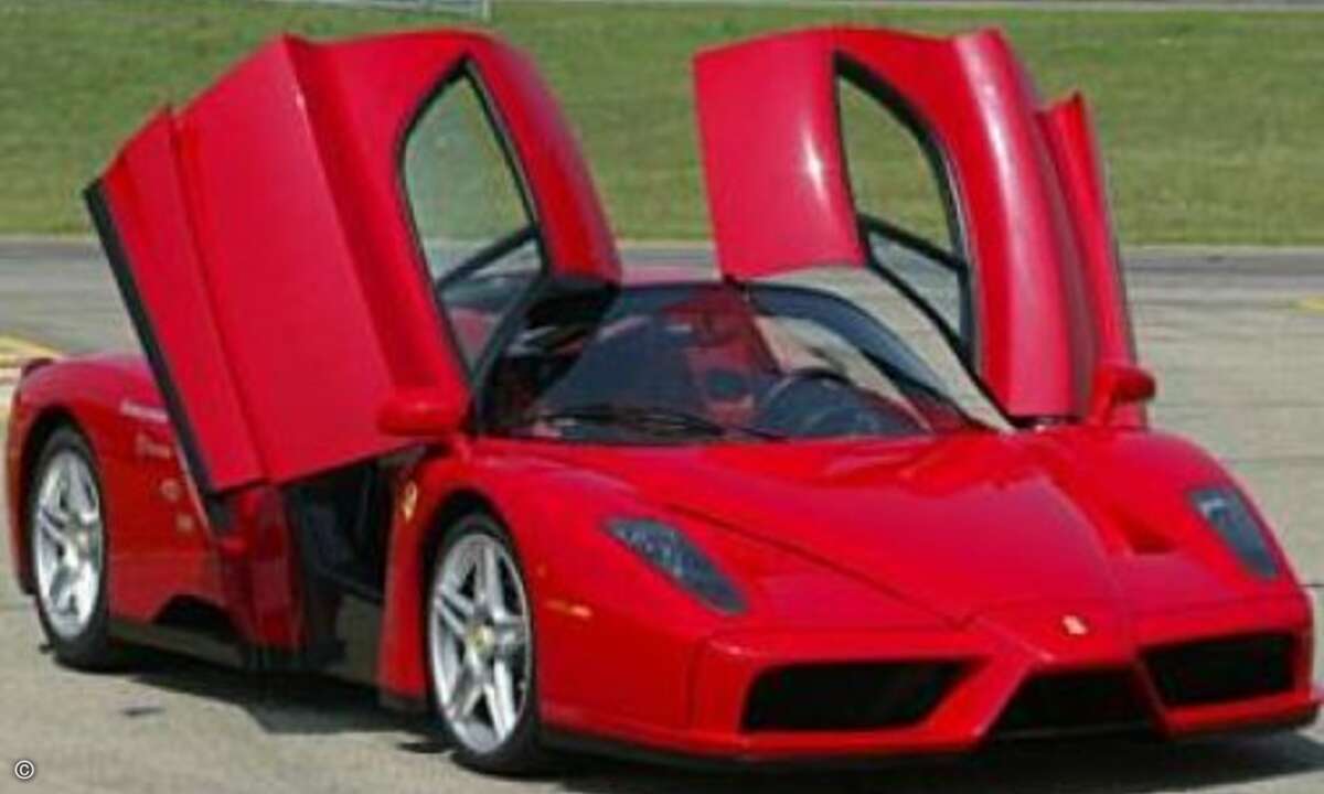 Der Enzo Ferrari bringt es auf eine Höchstgeschwindigkeit von satten 350 km/h.
(Herstellerfoto).