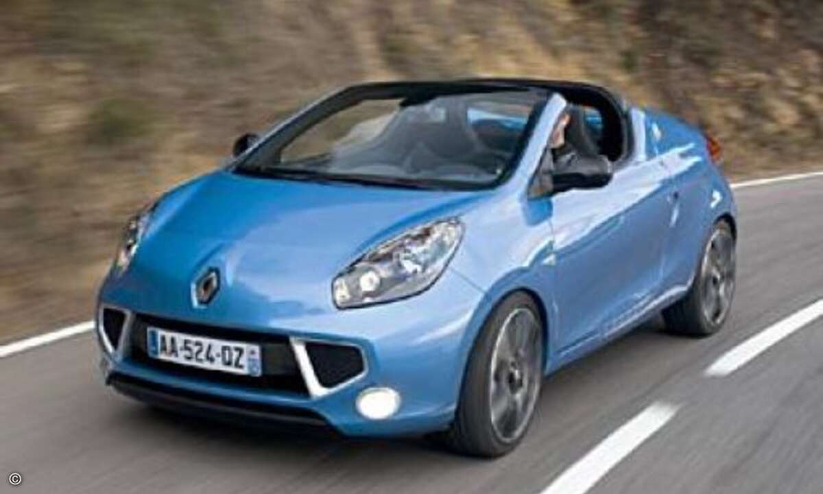 Offener Flitzer: der Renault Wind erinnert an einen Twingo.
(Herstellerfoto)