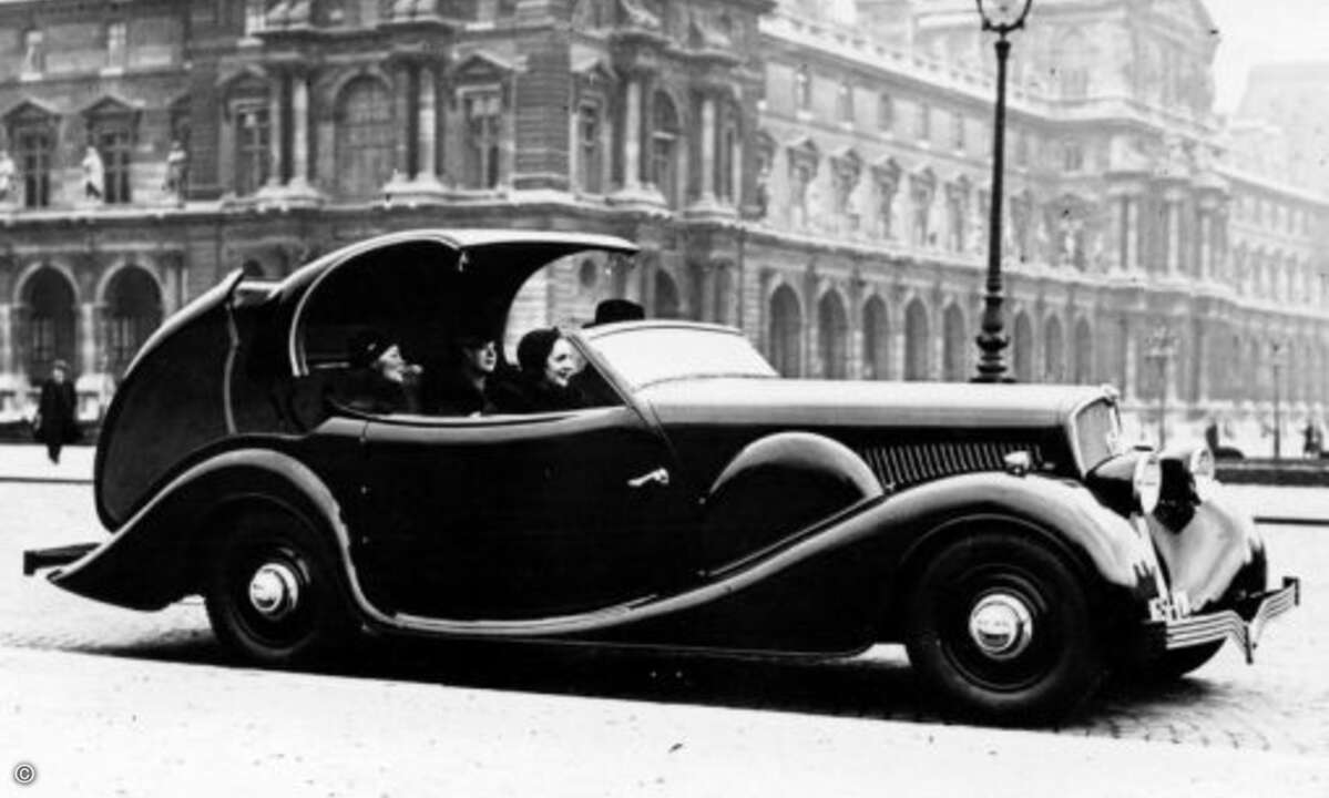 Auch früher gehörten Cabrios schon zu den absoluten Hinguckern: Peugeot 601 C Eclipse mit Aufbau von Pourtout, 1934 (Foto: Wikipedia/Kévin Pourtout).