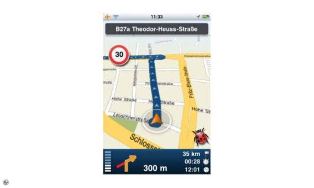 Skobbler Navigation
Für lediglich 1,59 Euro bietet Skobbler eine gelungene Navi-App für Preisfüchse und Wenignavigierer.