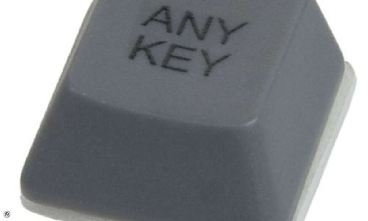 Die Taste, die eigentlich jeder Computerbenutzer benötigt oder die zumindest viele IT-Administratoren gerne verschenken werden. Die Any Key-Taste mit selbstklebender Folie an der Unterseite. 
Gesehen bei: www.getdigital.de