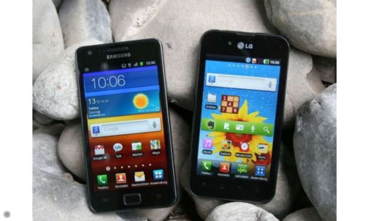 Samsung Galaxy S2 vs LG Optimus Black
Das LG Optimus Black bietet das mit Abstand hellste Display aller von connect je getesteten Smartphones.