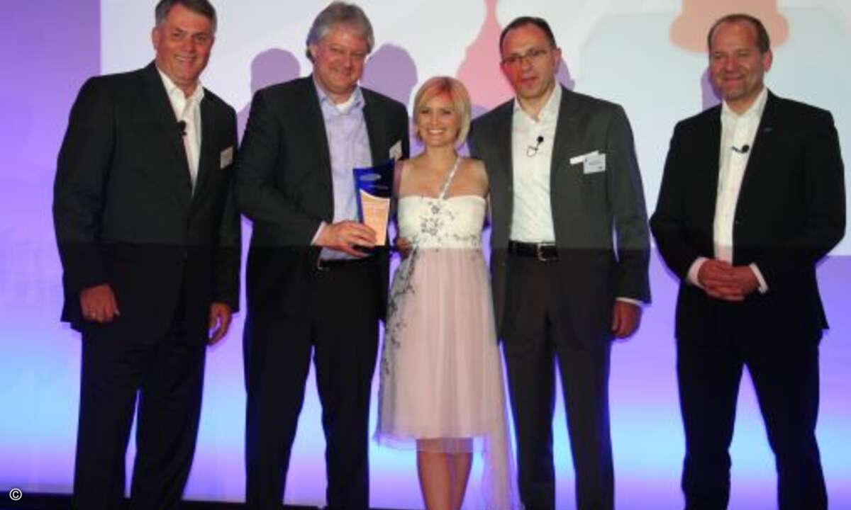 Für den Bereich Printing Solutions wurde Vomatec ausgezeichnet - Jürgen Volk nahm den Award entgegen