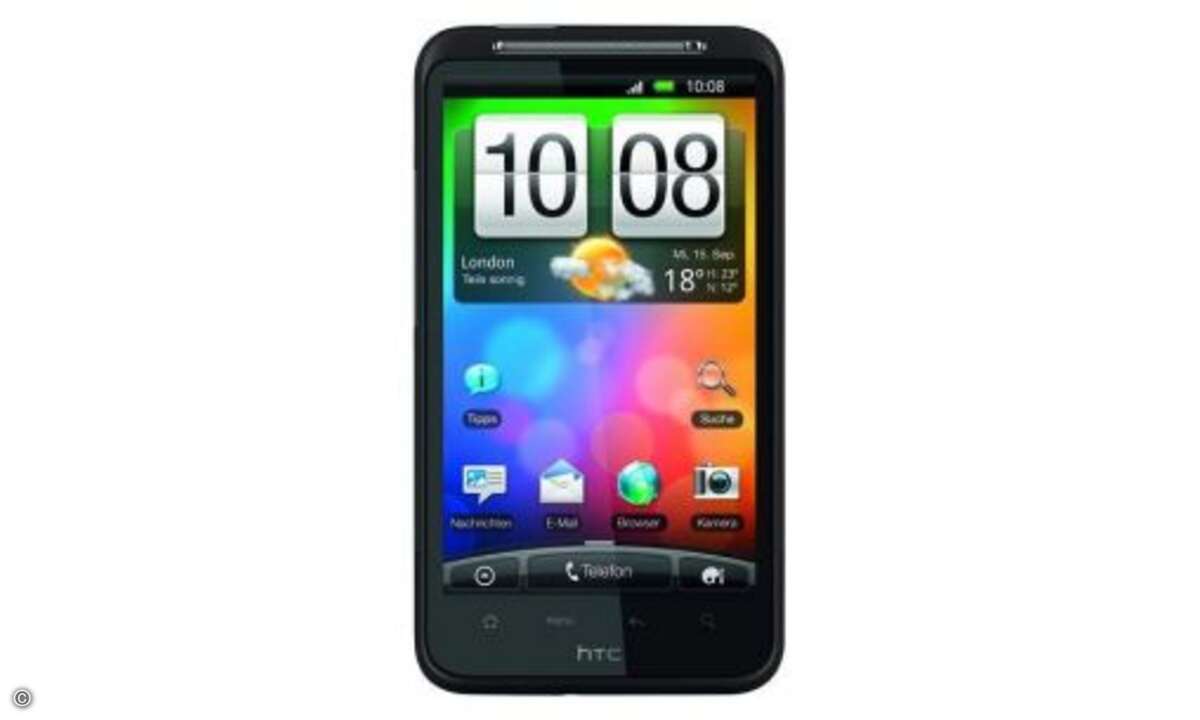 Platz 25: HTC Desire HD

connect-Strahlungsfaktor: -0,09 
SAR-Wert: 0,826

Smartphone-Test: 397 Punkte (Platz 32)