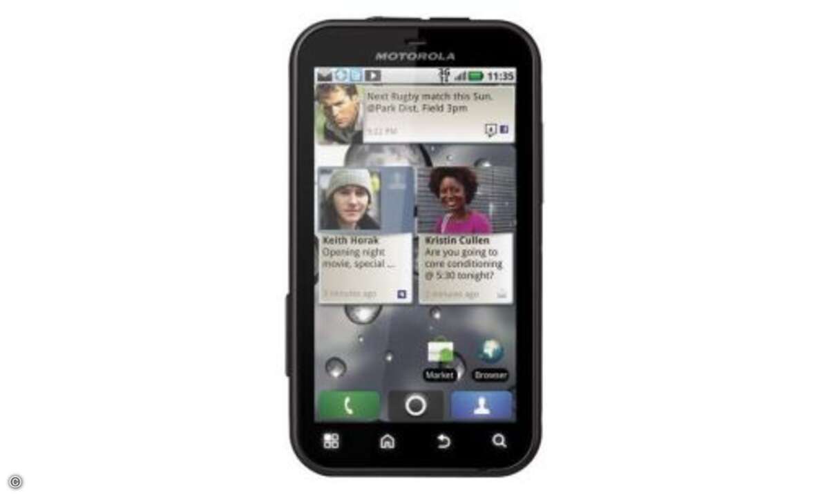 Platz 23: Motorola Defy

connect-Strahlungsfaktor: -0,11 
SAR-Wert: 1,18

Smartphone-Test: 400 Punkte (Platz 27)