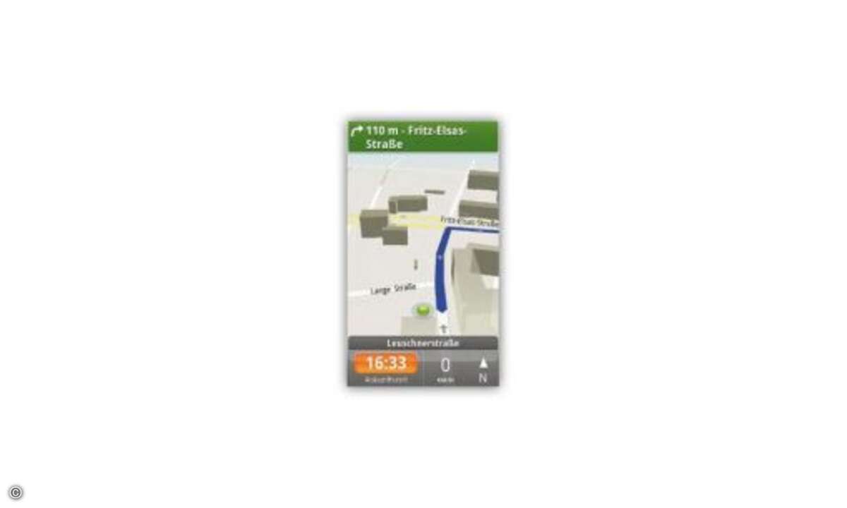 Route66 Maps und Navigation
Auf HTC-Smartphones als „Premium-Navigation“ vermarktet, kann Route66 vor allem mit seiner Suchfunktion punkten.
Testergebnis: gut (410 Punkte)