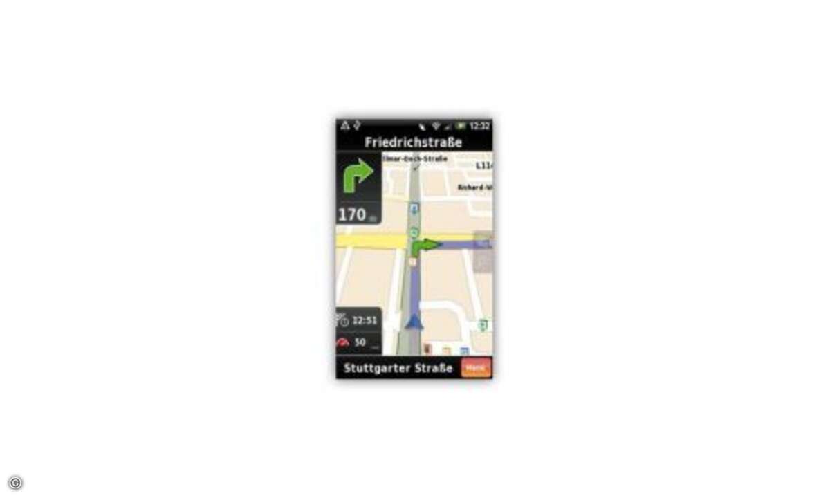 NDrive für Android
Konsequente Offboard-Navigation: Der Wisepilot kann kostenlos geladen werden, kostet bei der Navigation jedoch eine Gebühr.
Testergebnis: gut (391 Punkte)