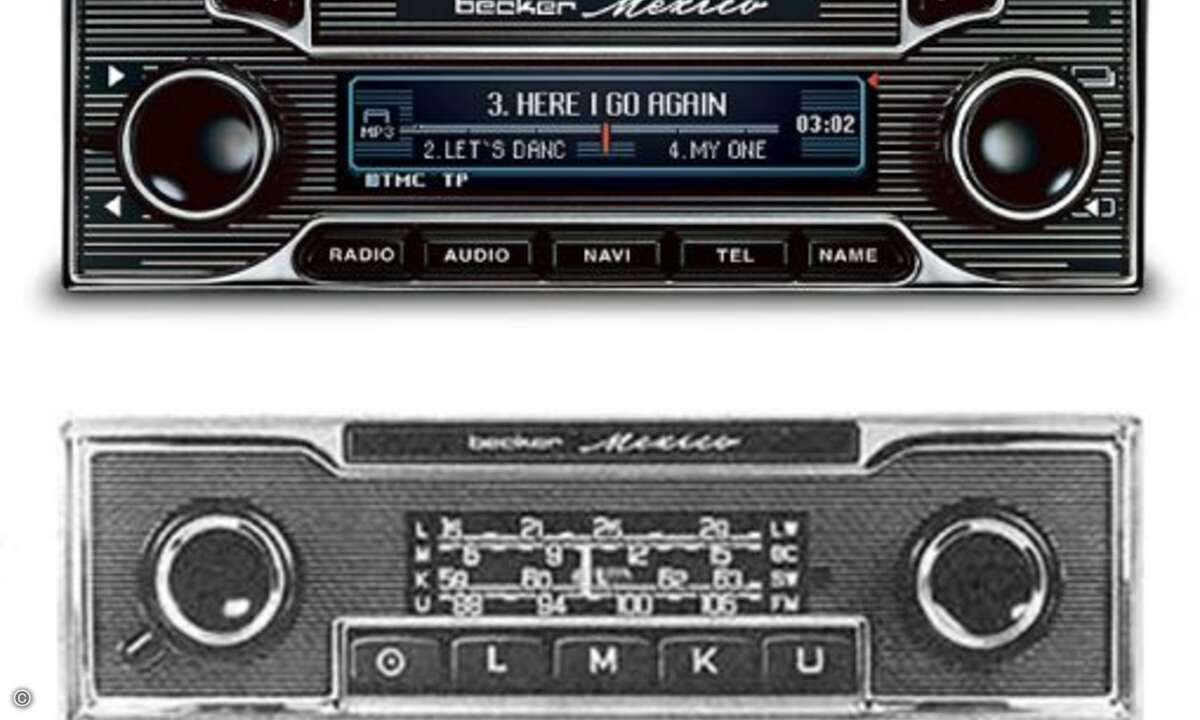 Becker Mexico: Ein Klassiker der Automobilgeschichte erlebt seinen zweiten Frühling - so kommen auch Oldtimer in den stangesmäß verpackten Genuss von Vorzügen wie MP3 und Navi