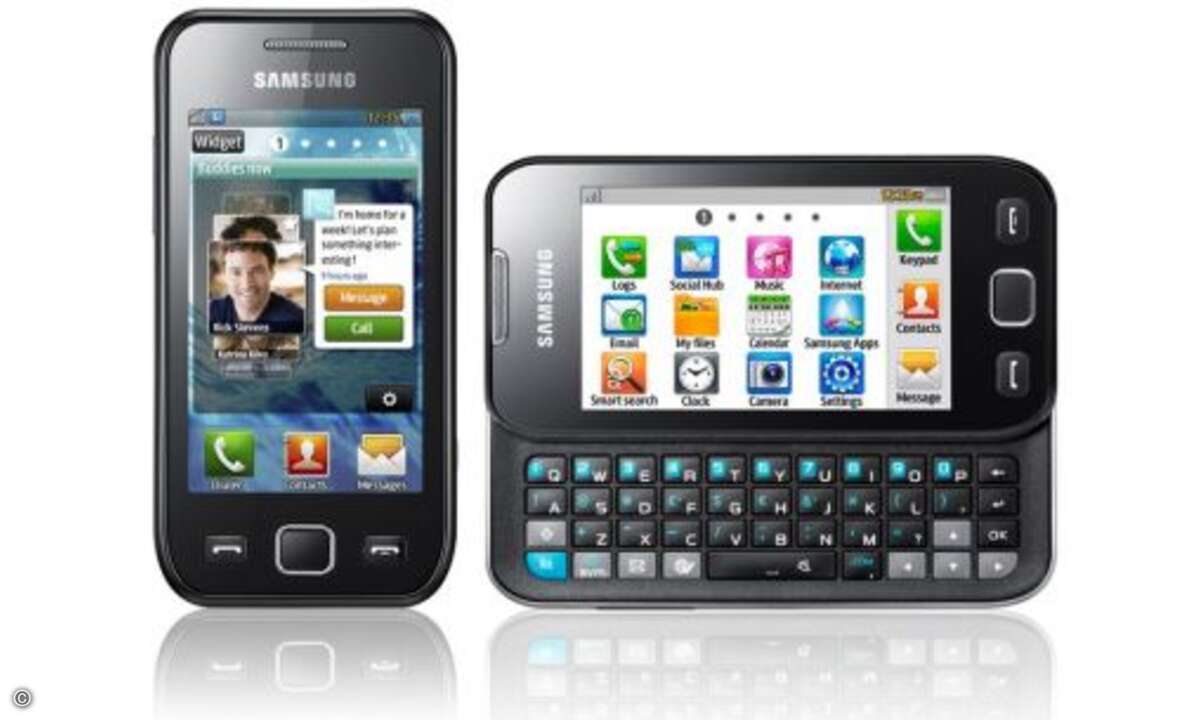 Mit den 5er-Modellen ergänzt Samsung sein Bada-Portfolio um zwei günstige Einsteiger-Smartphones, die den Schwerpunkt auf soziale Kontakte und Messaging legen. Beiden Geräten gemein ist der gut reagierende Touchscreen. Die Anzeige im 3,2-Zoll-Format