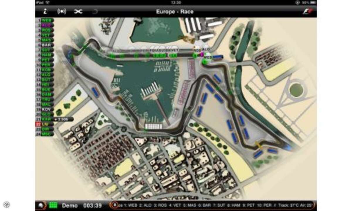 Für Formel-1-Fans ein Muss ist F1 Timer. Die App zeigt aktuelle Positionen der verschiedenen Rennteilnehmer in einer übersichtlichen Animation an. Auch die freien Trainings und Qualifyings werden auf diese Weise abgedeckt.