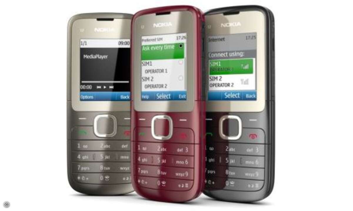 Beim zweiten Dual-SIM-Handy für den deutschen Markt handelt es sich um ein einfaches Handy im klassischen Riegel-Design.

Marktstart: August
Preis: etwa 70 Euro
© Nokia