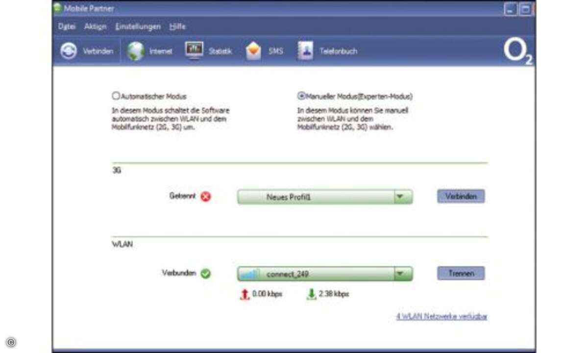 Auch WLAN-Netzwerke lassen sich über das Dashboard von O2 verwalten.