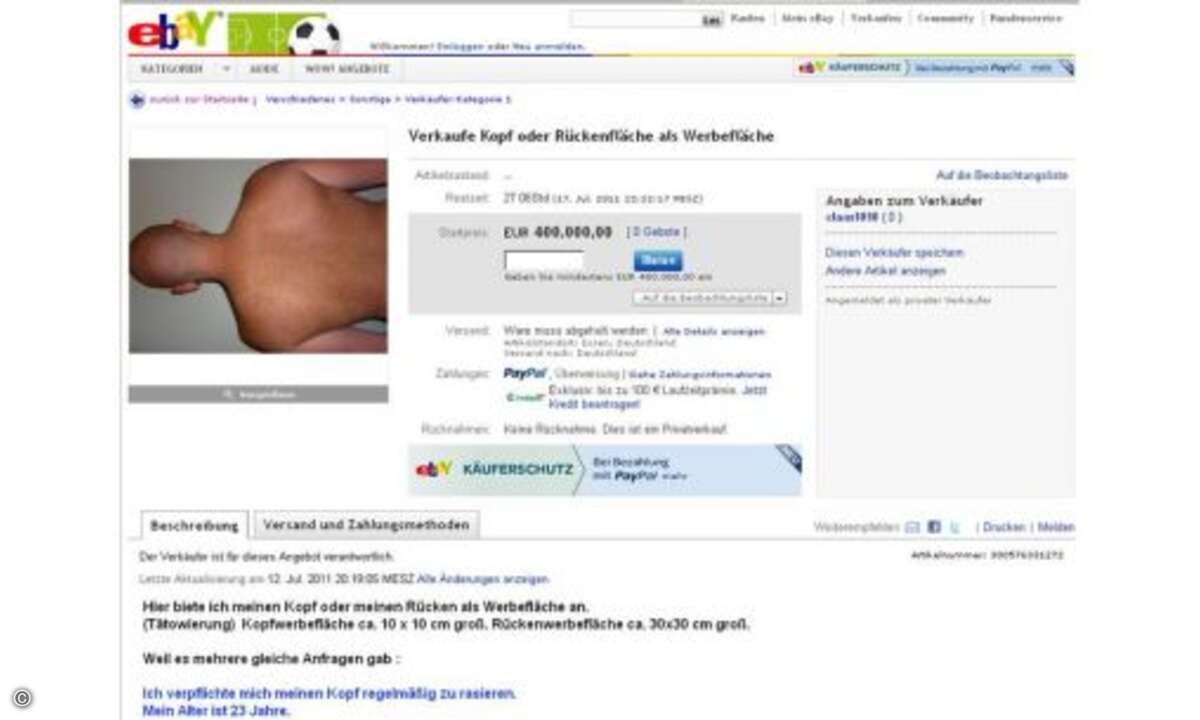 Exklusive Werbefläche zu verkaufen