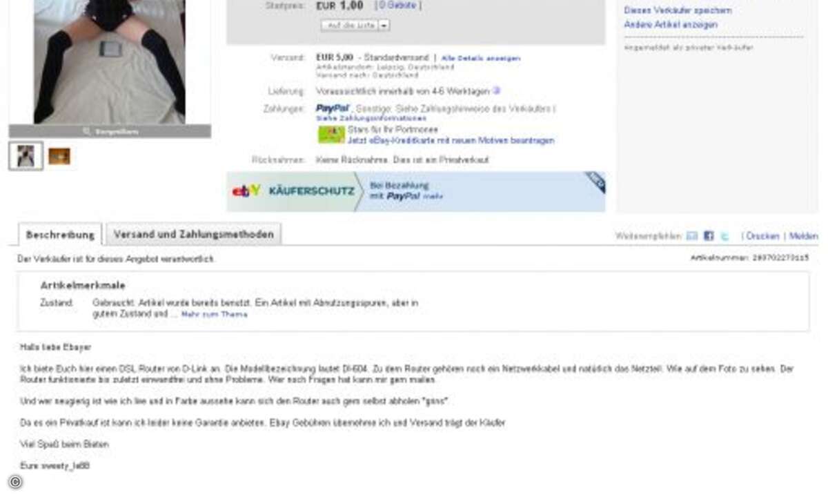 Ach so, ja natürlich geht es hier um einen Router