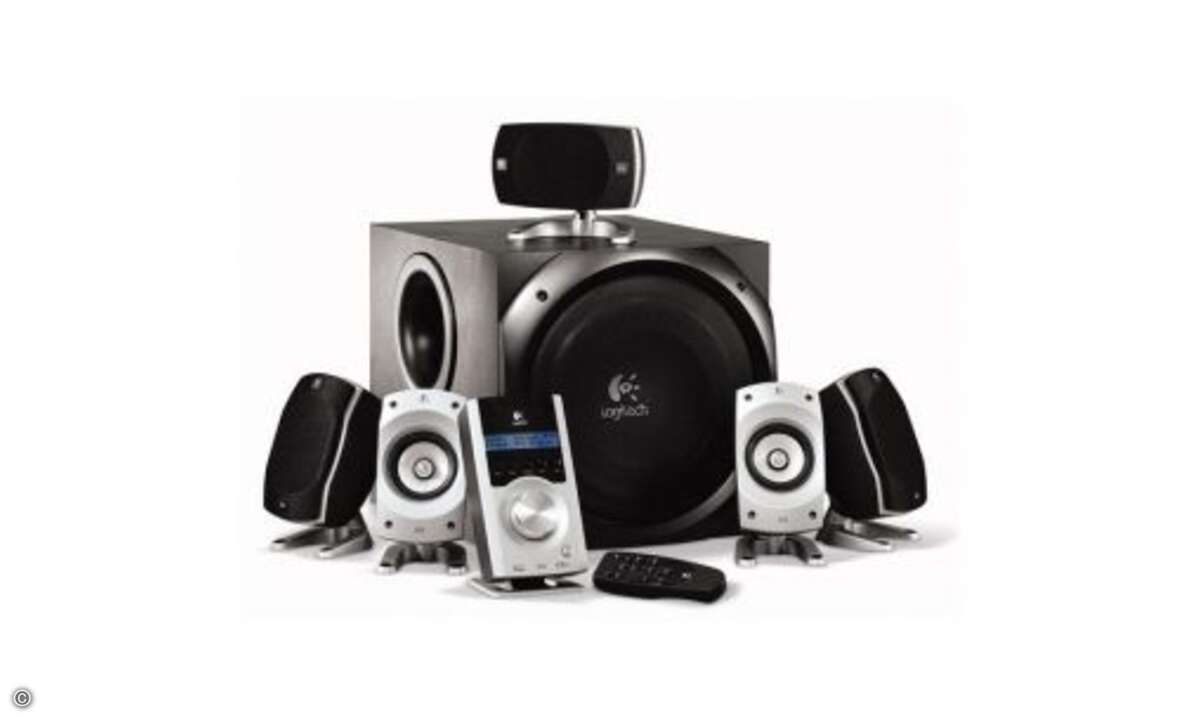 Ebenfalls von Logitech ist das Z-5500 5.1-Multimedia-Surround-Sound-System. Es bietet THX-zertifizierte Surround- Sound-Qualität mit echten 505 Watt RMS für PC, PlayStation, Xbox, GameCube, DVD, CD & MP3.Hardware-Dekodierung für Dolby Digital und DTS