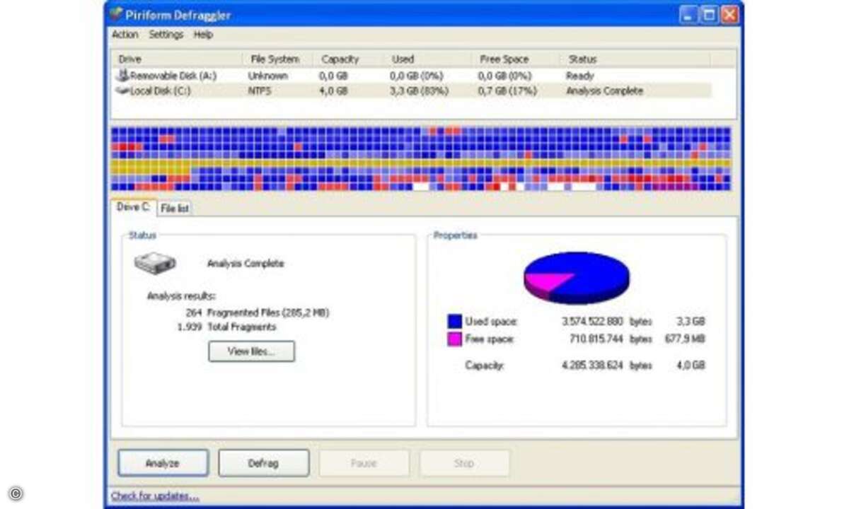 Mit dem Defragmentierungsprogramm Defraggler bringen Sie schnell wieder Ordnung in die Struktur Ihrer Festplatte. Durch die Bereinigung des Datenträgers wird der Zugriff beschleunigt.