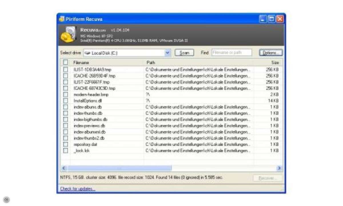 Die Freeware Recuva ist Ihre Versicherung für den Fall, dass Sie Dateien auf Ihrem Rechner versehentlich löschen. Recuva stellt Dateien auch dann wieder her, wenn der Windows- Papierkorb bereits geleert wurde.
