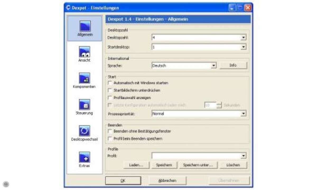 Mit dem Tool stehen Ihnen bis zu 20 virtuelle Desktops zur Verfügung, zwischen denen Sie per Systray-Icon schnell mit einem Mausklick wechseln.