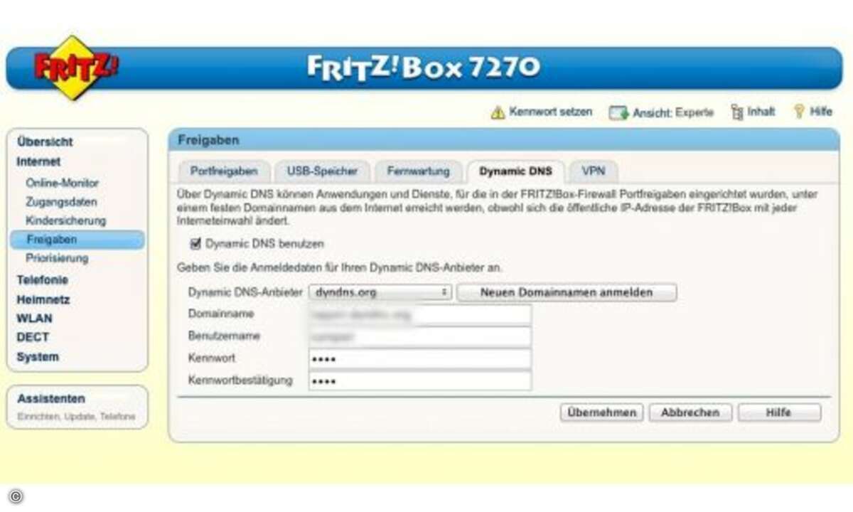 Zuhause kommen Sie unter der Adresse http://fritz.box immer auf die Web-Oberfläche der Fritzbox und haben so alle Einstellungen, die Anruferliste uvm. griffbereit. Sie können aber auch von unterwegs auf die Fritzbox zugreifen. Voraussetzung dafür ist