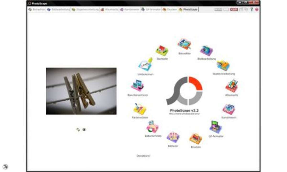 Mit Photoscape verschaffen Sie sich einen schnellen Überblick über Ihre Bilder und können diese wenn nötig optimieren.