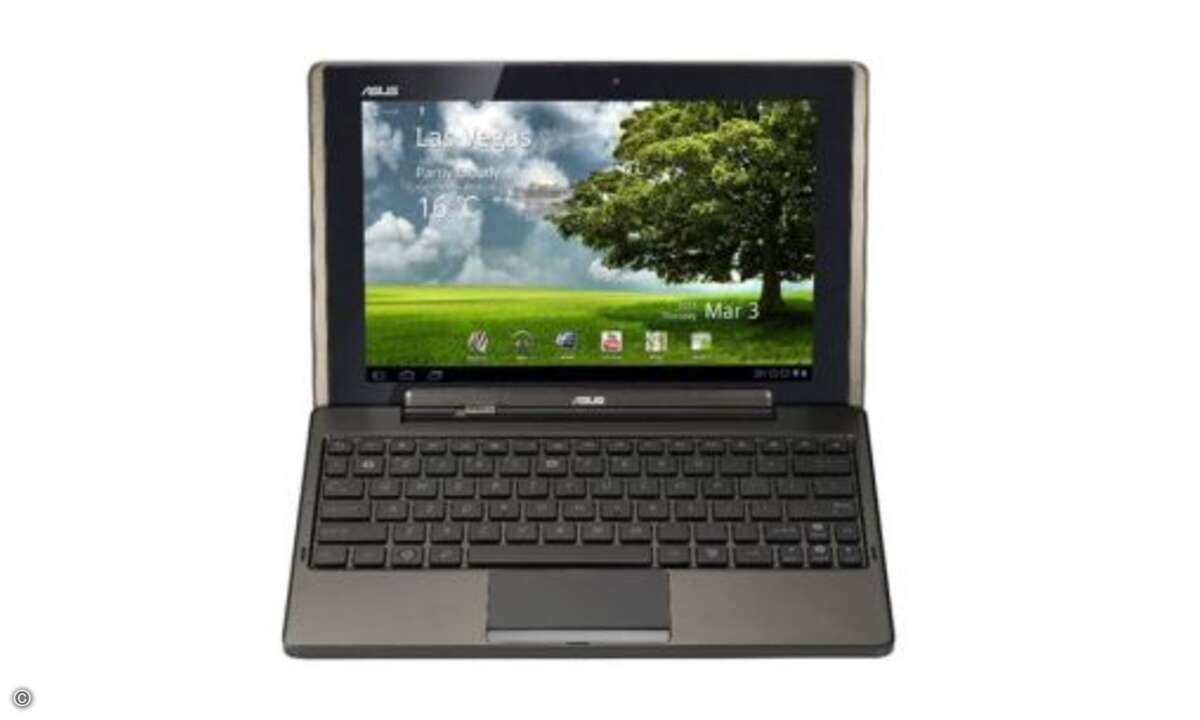 Das Eee Pad Transformer plus Tastatur-Dockingstation = Netbook mit Touchscreen-Display
© Asus