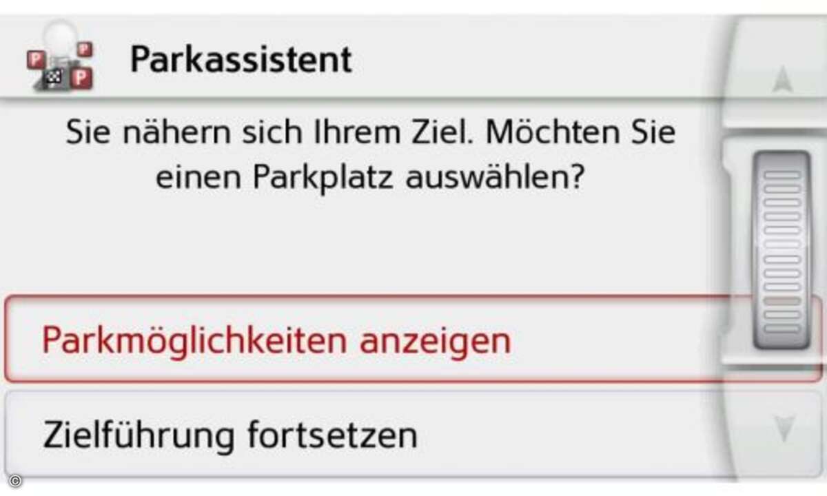 Das Becker Active 50 hilft auch bei der Parkplatzsuche am Zielort
© Becker