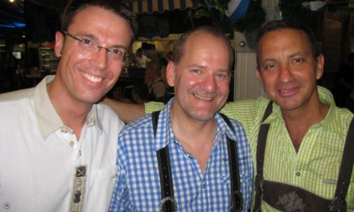 Michael Meinert von Also Actebis, Samsung Druckerchef Jürgen Krüger und Also Actebis-Chef Gustavo Möller-Hergt
