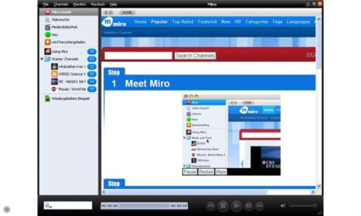Das Internet-Tool Miro lädt automatisch Videos aller Art und aus den unterschiedlichsten Quellen.