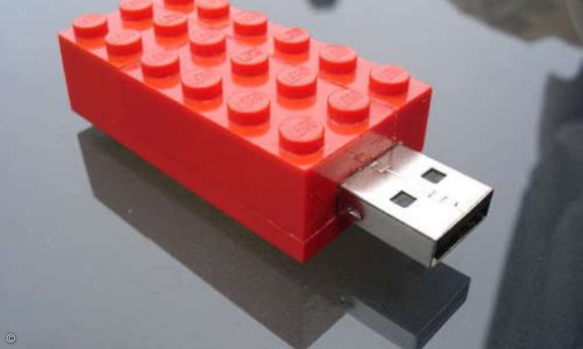 Ein formschöner Legobaustein als USB-Stick. ©USBKaiser.de