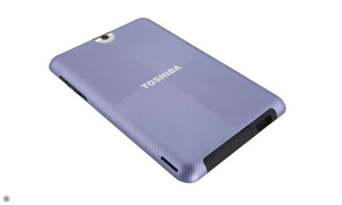 Ebenfalls lieferbar: Zubehör fürs AT100, wie etwa die rutschfeste Unterlage. Sie wird in sechs Farbvarianten angeboten...
© Toshiba Tablet AT100